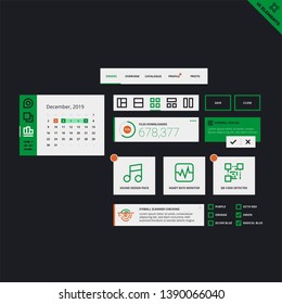 User Interface Widgets Set. Design System. Interface Elements Templates in flat vector style for web, mobile and business design.