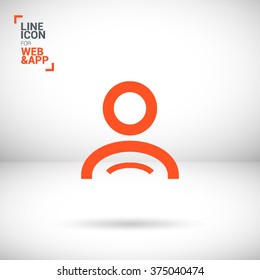 a user isolated minimal single flat linear icon for application and info-graphic. Avatar line vector icon for websites and mobile minimalistic flat design.