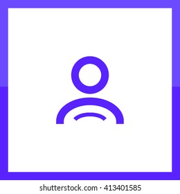 a user isolated minimal single flat linear icon for application and info-graphic. Avatar line vector icon for websites and mobile minimalistic flat design.
