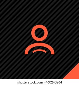 a user isolated minimal single flat linear icon for application and info-graphic. Avatar line vector icon for websites and mobile minimalistic flat design.
