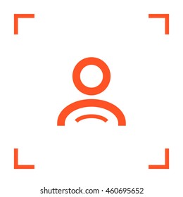 a user isolated minimal single flat linear icon for application and info-graphic. Avatar line vector icon for websites and mobile minimalistic flat design.