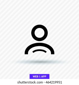 a user isolated minimal single flat linear icon for application and info-graphic. Avatar line vector icon for websites and mobile minimalistic flat design.