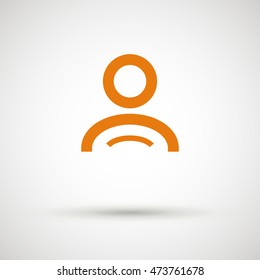 a user isolated minimal single flat linear icon for application and info-graphic. Avatar line vector icon for websites and mobile minimalistic flat design.