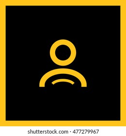 a user isolated minimal single flat linear icon for application and info-graphic. Avatar line vector icon for websites and mobile minimalistic flat design.