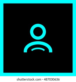 a user isolated minimal single flat linear icon for application and info-graphic. Avatar line vector icon for websites and mobile minimalistic flat design.