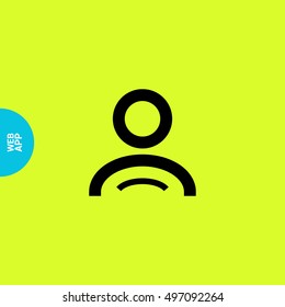 a user isolated minimal single flat linear icon for application and info-graphic. Avatar line vector icon for websites and mobile minimalistic flat design.