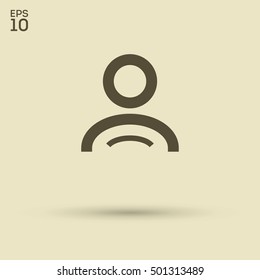 a user isolated minimal single flat linear icon for application and info-graphic. Avatar line vector icon for websites and mobile minimalistic flat design.