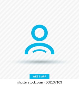 a user isolated minimal single flat linear icon for application and info-graphic. Avatar line vector icon for websites and mobile minimalistic flat design.