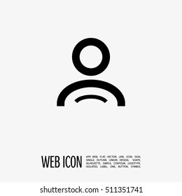 a user isolated minimal single flat linear icon for application and info-graphic. Avatar line vector icon for websites and mobile minimalistic flat design.
