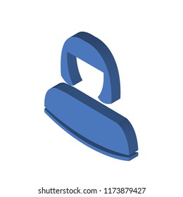 User isometric left top view 3D icon