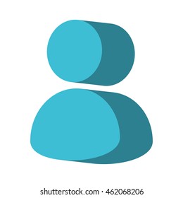user isometric social icon vector illustration design