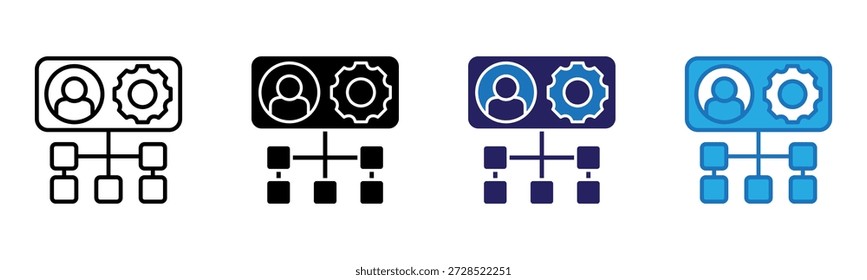 User Journey Icon Multi Style Vector Illustration
