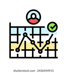user journey map ux ui design color icon vector. user journey map ux ui design sign. isolated symbol illustration