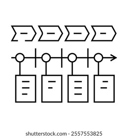 user journey map ux ui design line icon vector. user journey map ux ui design sign. isolated contour symbol black illustration