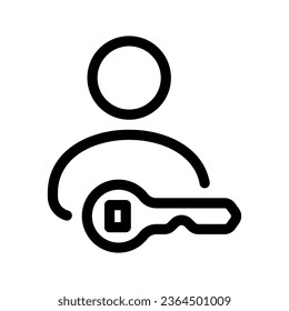 User Key Icon Vector Symbol Design Illustration
