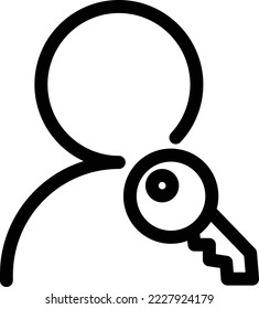 User key Vector Icon which is suitable for commercial work and easily modify or edit it
