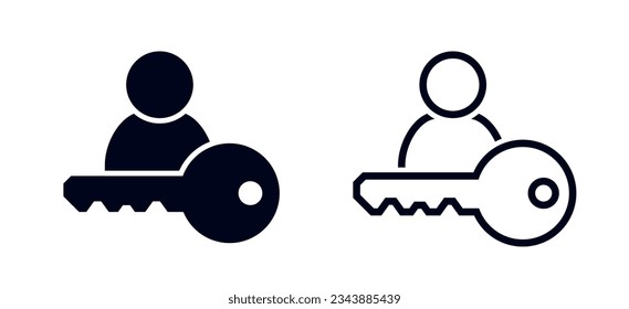 User key vector illustration icon
