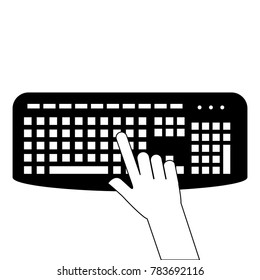 user with keyboard icon