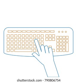 user with keyboard icon