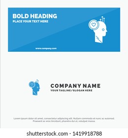 User, Like, Staff, Office, Idea SOlid Icon Website Banner and Business Logo Template