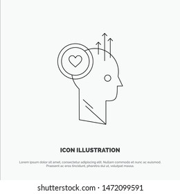 User, Like, Staff, Office, Idea Line Icon Vector