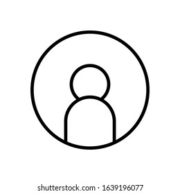 user line art vector icon - ui icon vector