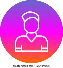 User Line Line Gradient Circle Vector Icon Design