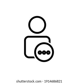 Benutzerzeilensymbol hinzufügen. Bearbeitbarer Strich. Einfache Illustration mobiles Konzept und Web-Design. Vorlagenvektor erstellen