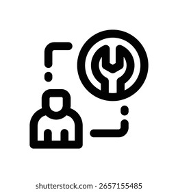 ícone da linha do usuário. Ícone de vetor limpo e minimalista para sites, aplicativos móveis, apresentações e logotipos. Totalmente dimensionável e personalizável para qualquer projeto.