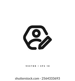 User Line Icon. Editable Stroke