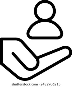 vector de ilustración de icono de línea de usuario