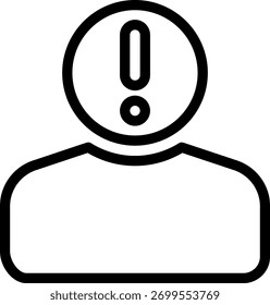 Vector de ilustración de icono de línea de usuario