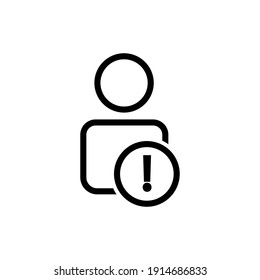 User line icon with information symbol. Editable stroke. Simple illustration mobile concept and web design. Design template vector