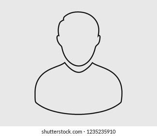 User line Icon on gray Background