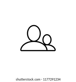 user line icon on white background