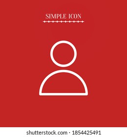 user line icon, outline vector illustration.