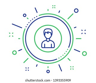 User line icon. Profile Avatar sign. Male Person silhouette symbol. Quality design elements. Technology person button. Editable stroke. Vector