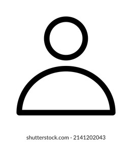 User line icon. Profile outline sign. Editable stroke. Vector graphics