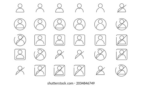 User line icon set. Collection of vector symbol in trendy flat style on white background. Web sings for design.