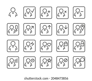 User line icon set. Collection of vector symbol in trendy flat style on white background. Web sings for design.