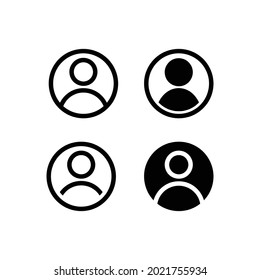 User line icon set isolated on white background ,Thin line style . Vector illustration