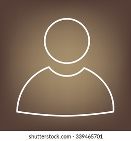 User line icon vector