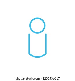 user line icon, vector illustration isolated on white background