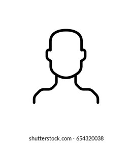 User line icon. Vector illustration isolated on a white background. Trendy line art style for your web site, appliance or logo. Perfect for UI.