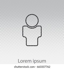 User line Icon. vector illustration