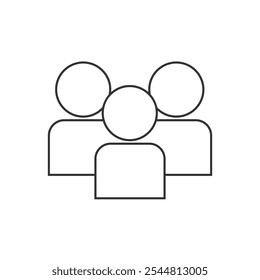 User line icon vector. People symbol. Vector