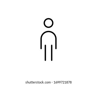 User line icon. Vector symbol in trendy flat style on white background. Web sing for design.