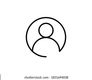 User line icon. Vector symbol in trendy flat style on white background. Web sing for design.