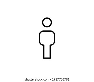 User line icon. Vector symbol in trendy flat style on white background. Web sing for design.