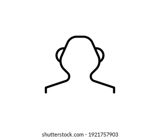 Icono de línea de usuario. Símbolo vectorial en estilo plano y a la moda sobre fondo blanco. Canto web para diseño.